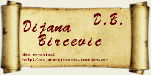 Dijana Birčević vizit kartica